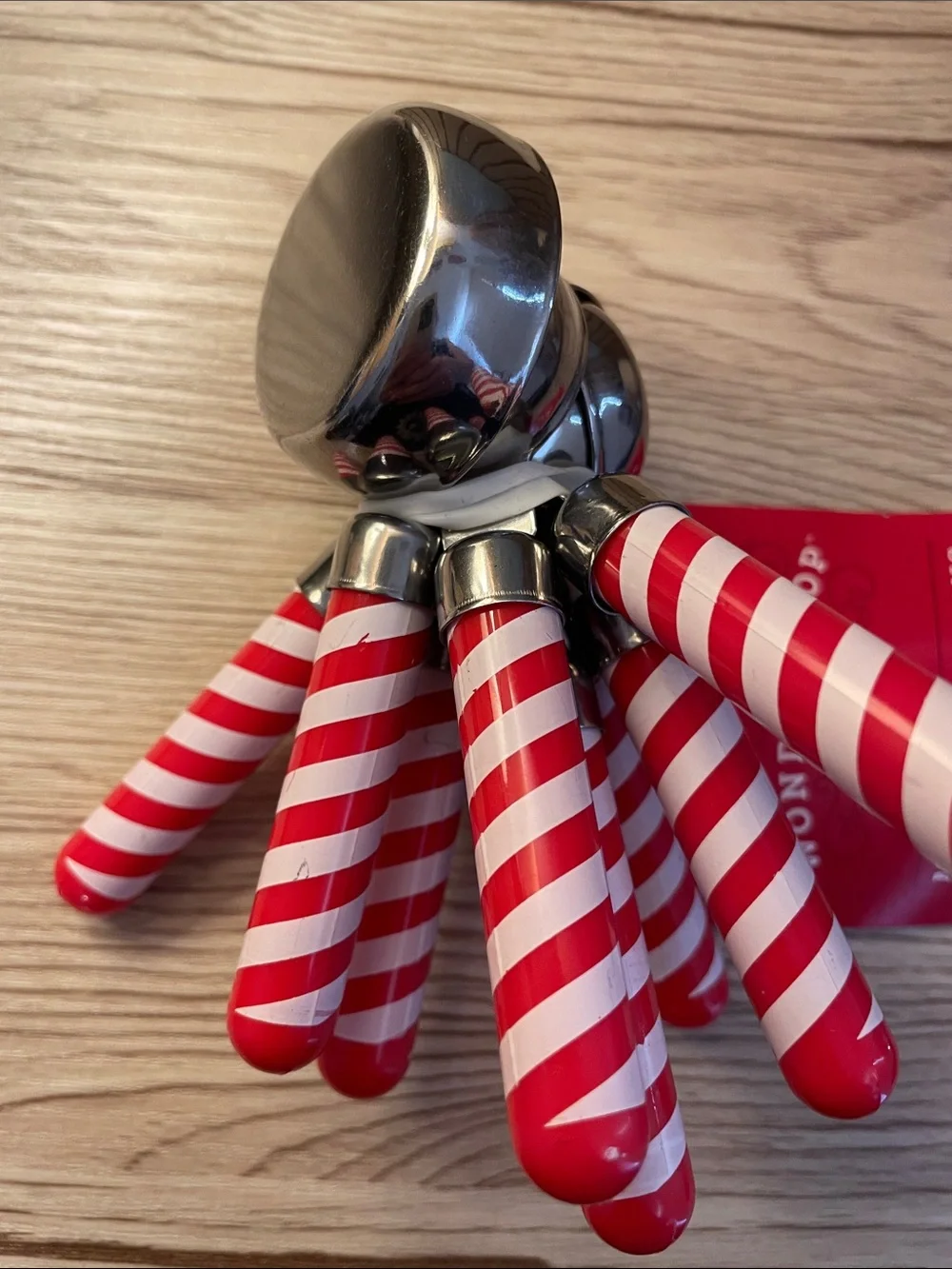 Measuring Spoons 7pc Candy Cane stripe Christmas New